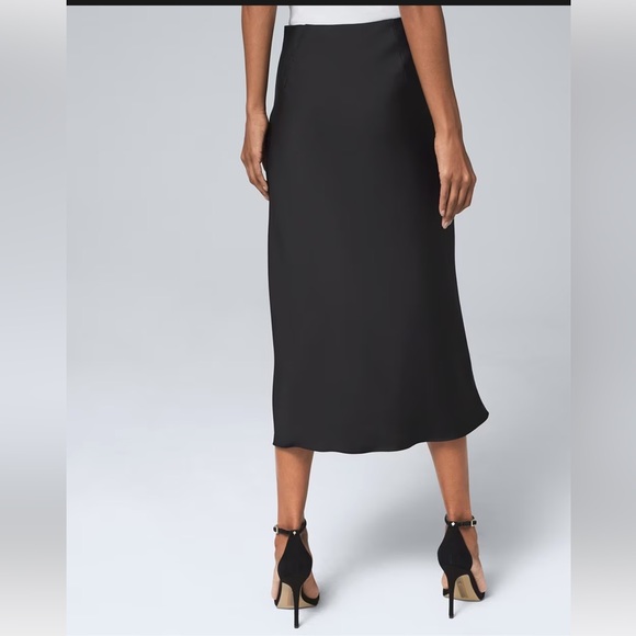 🆕White House Black market satin midi skirt. - Picture 2 of 11